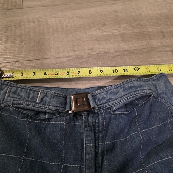 Van Heusen Blue Checkered Flare Jeans - Picture 5 of 11